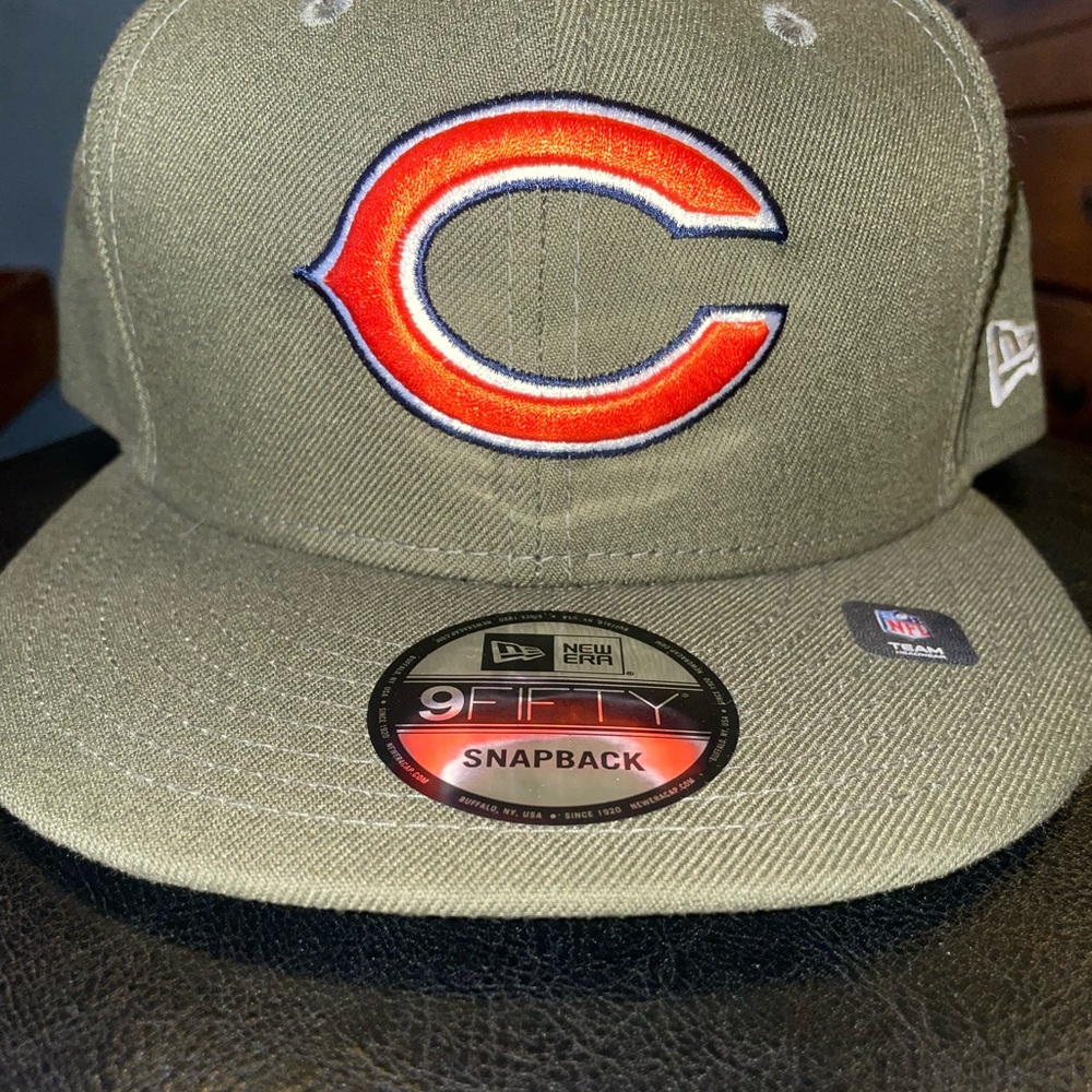 New Era Olive and Red Snapback Hat